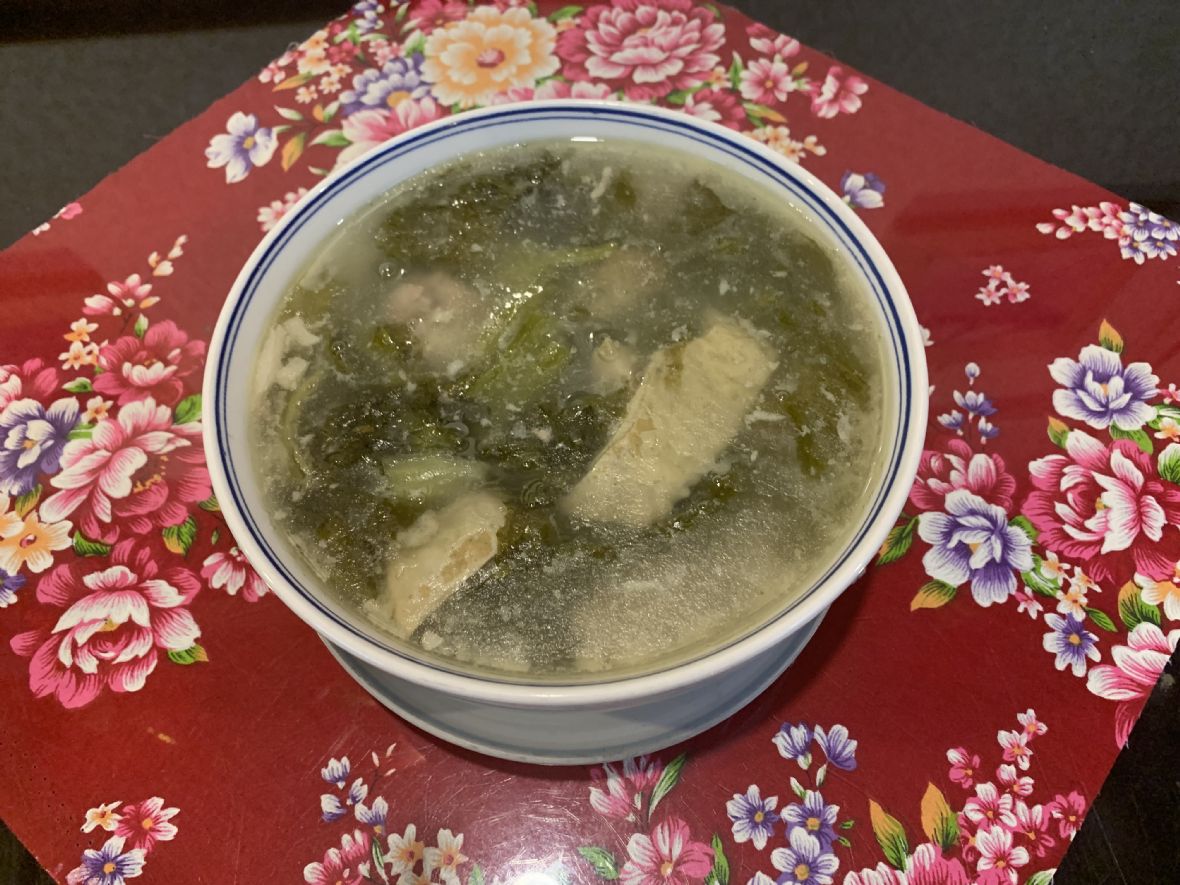 覆菜肉片湯品