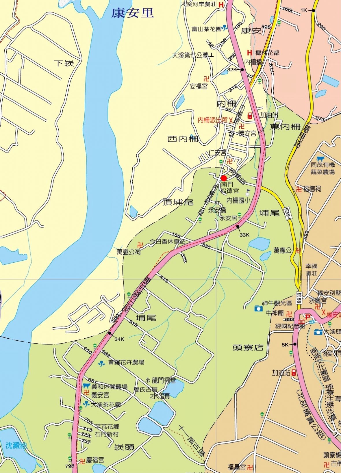 內柵聚落區域圖/圖片來源：桃園市大溪區公所