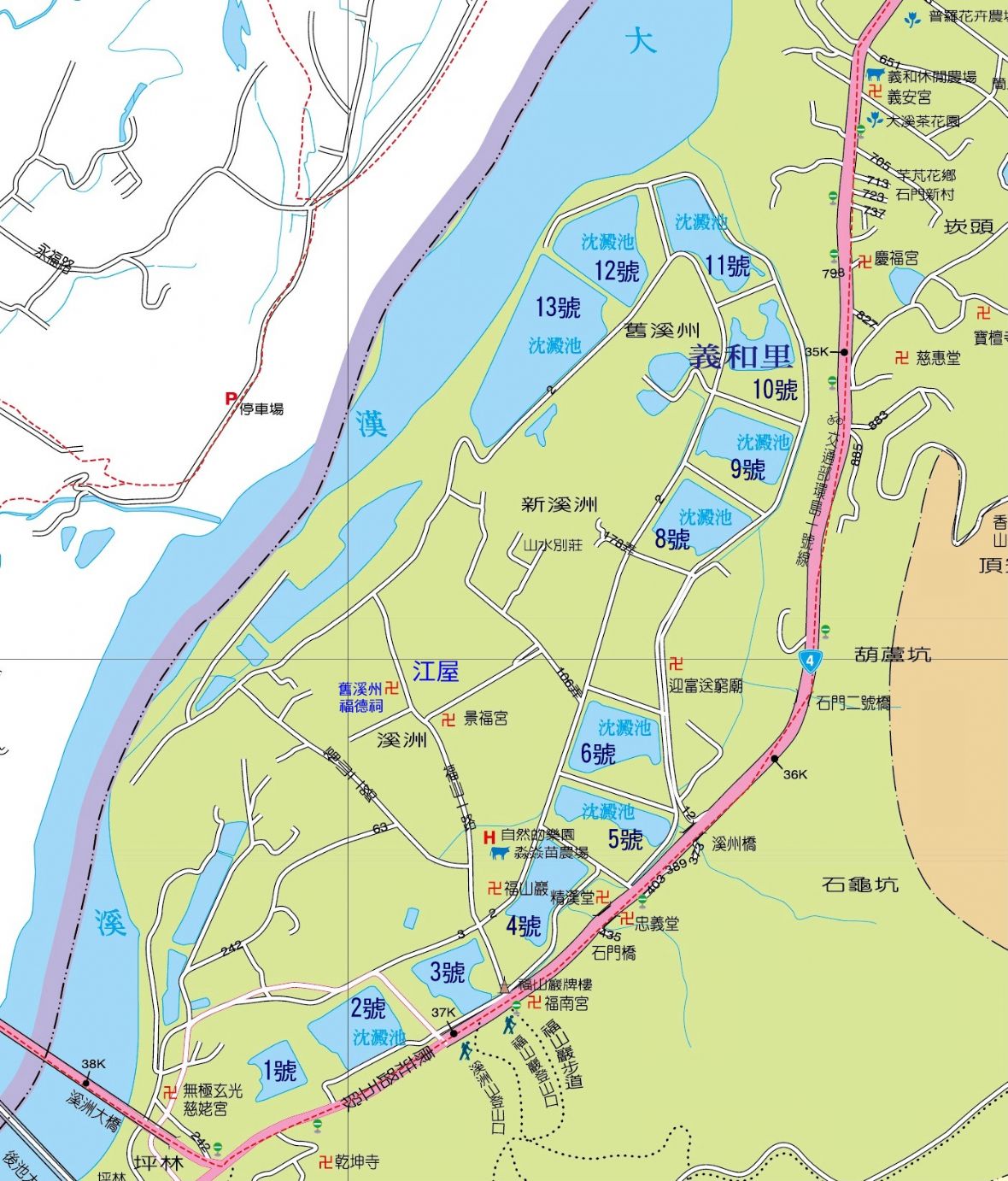 石門水庫沉澱池位置圖/圖片來源：桃園市大溪區公所