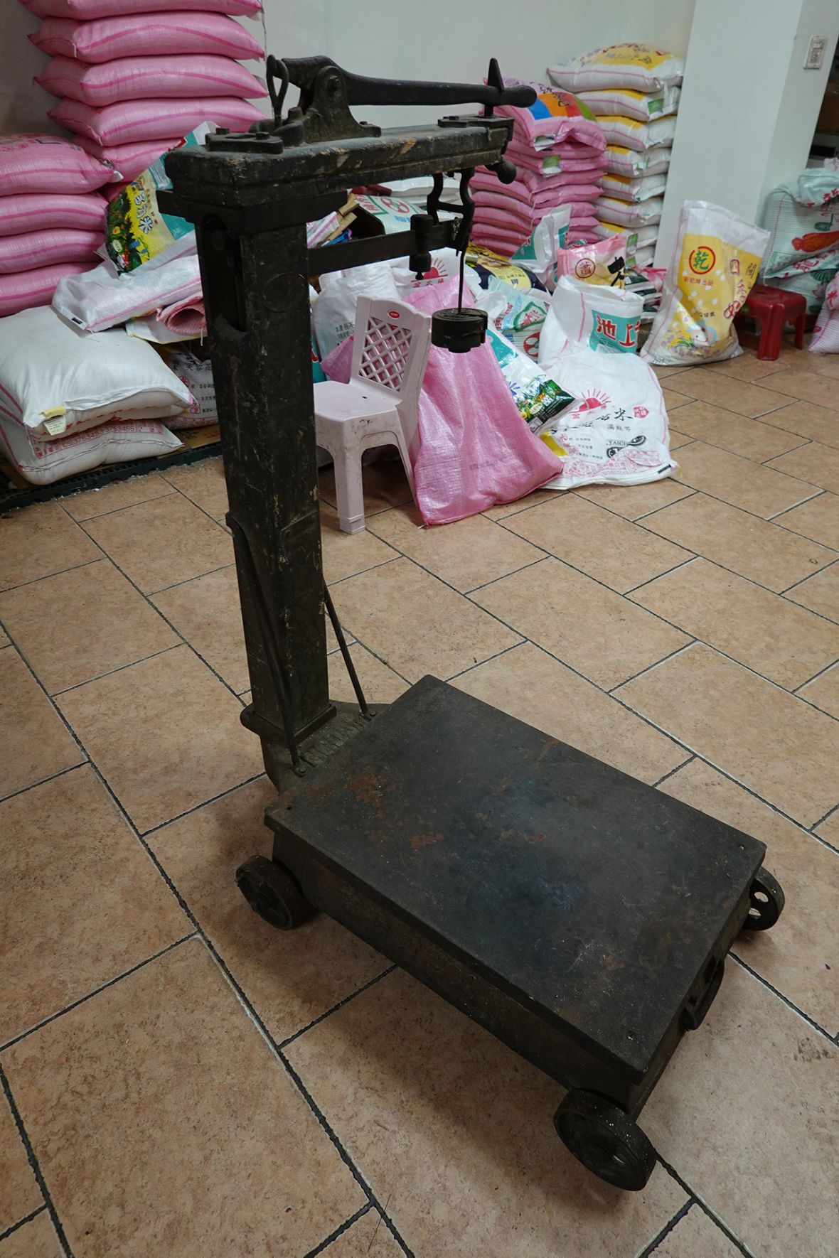 吉安衡器工廠生產之磅秤（大同行提供，林美辰攝，2021）