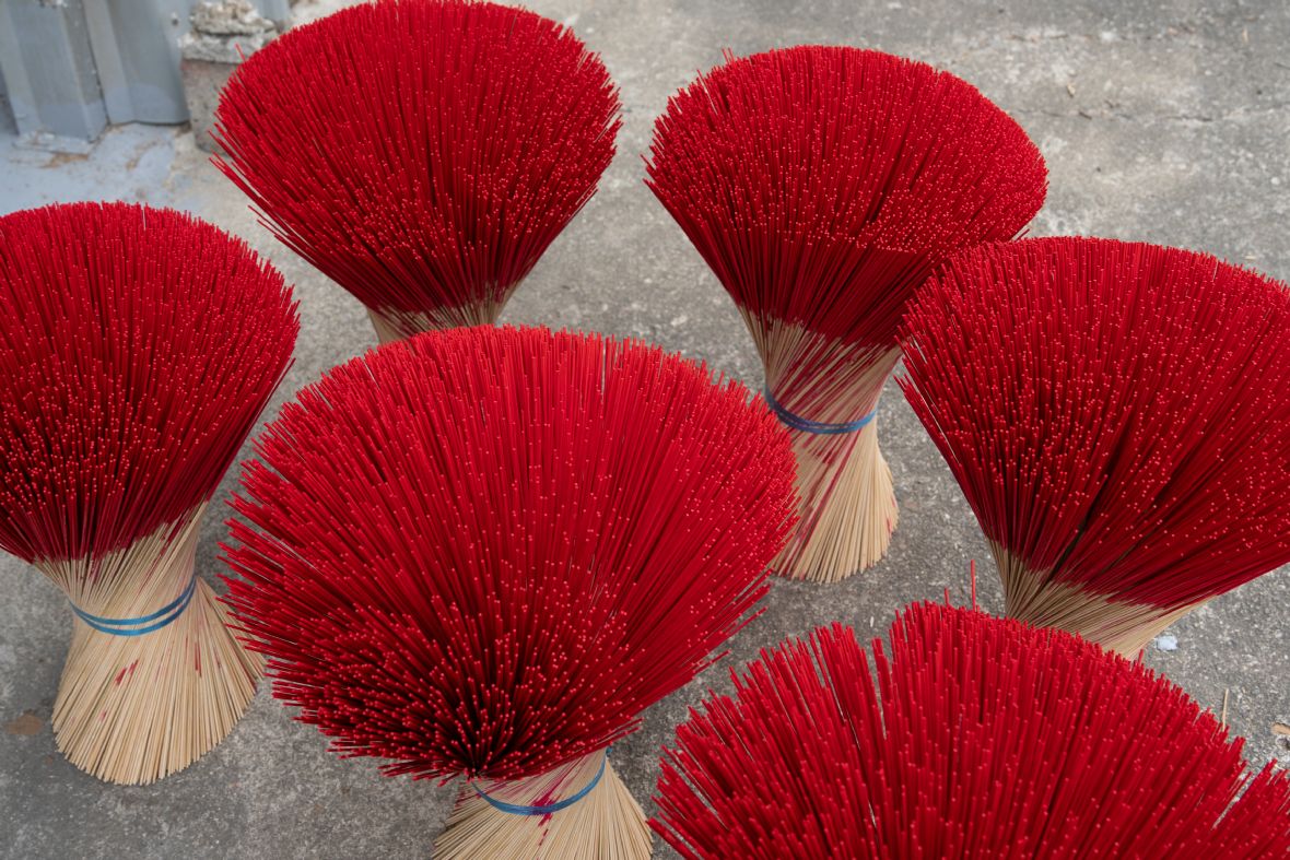 染色完的香腳（劉星妤攝，2022）