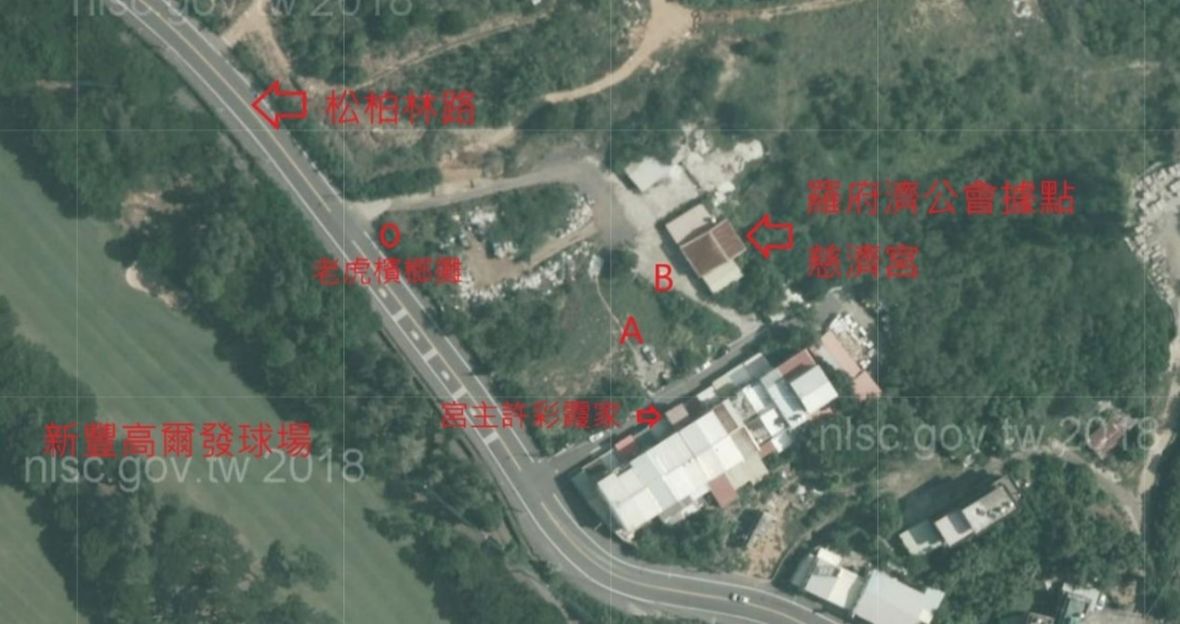 慈濟宮位置圖（底圖來源：中央研究院「臺灣百年歷史地圖」網站）