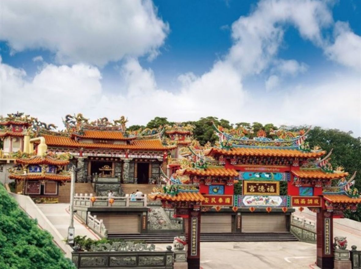 文財福德宮牌樓與正立面照片