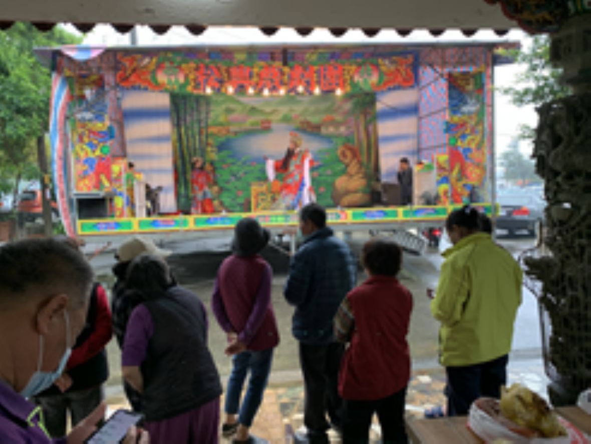 福興村7鄰福德祠春祈祭祀活動臨時戲臺演戲