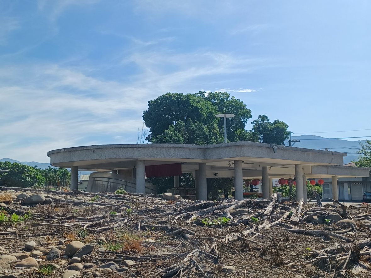 化胎上目前並無種植花草樹