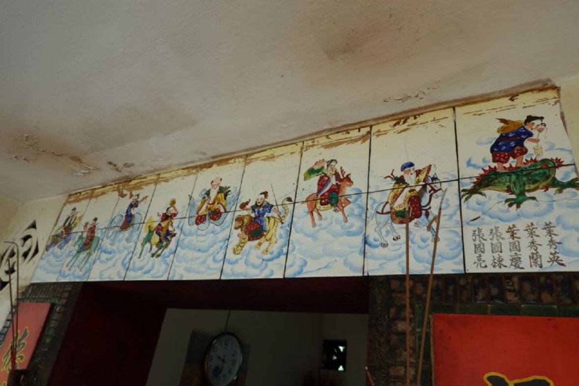 門額彩繪「南極仙翁八仙彩」（林美辰攝，2022）