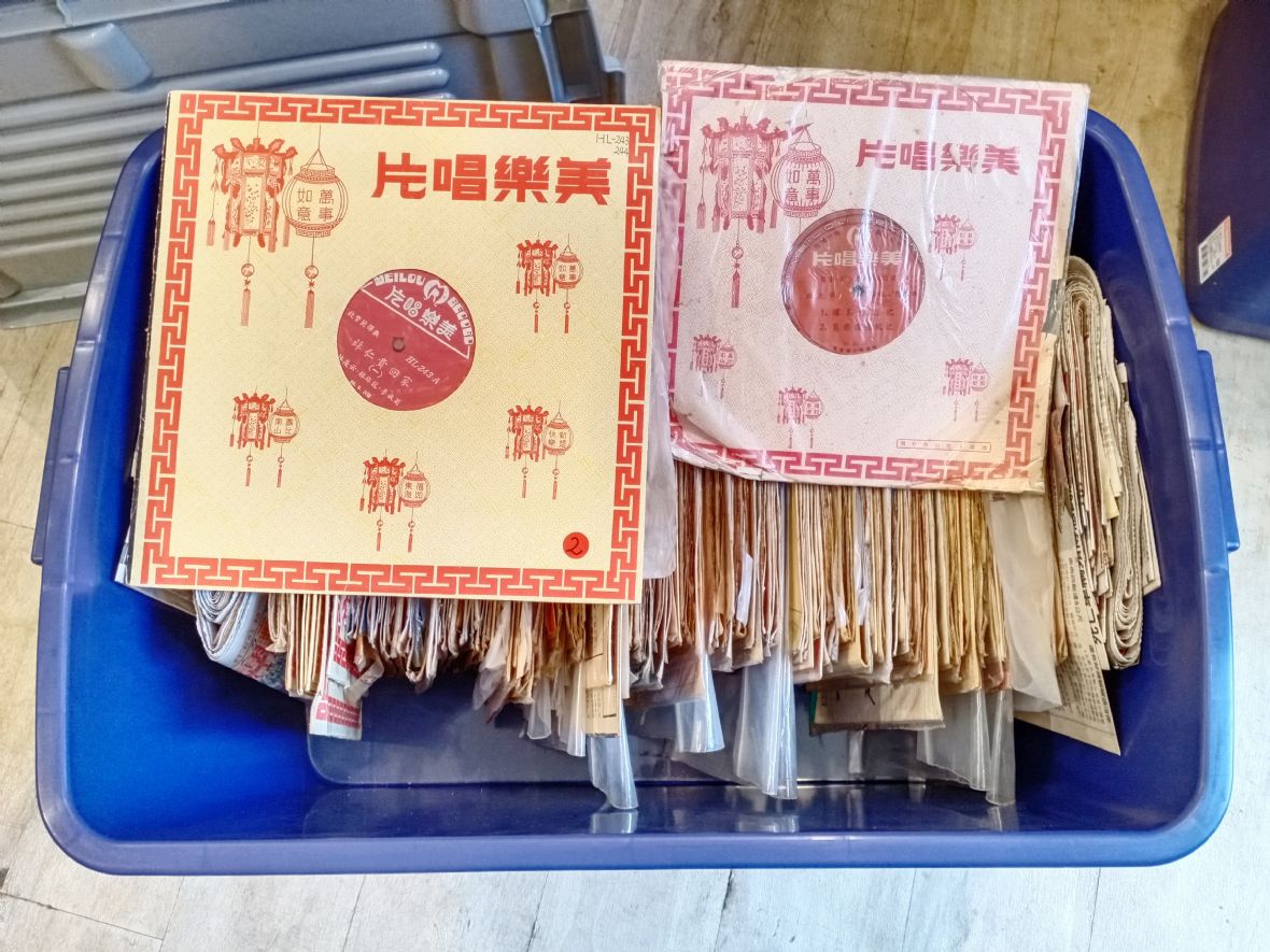 圖3/美樂唱片行灌製的黑膠唱片達300多張。（林錫霞攝，2021）