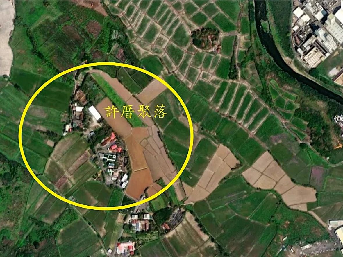 大園田心里下田心許厝聚落/圖片來源：Google地圖
