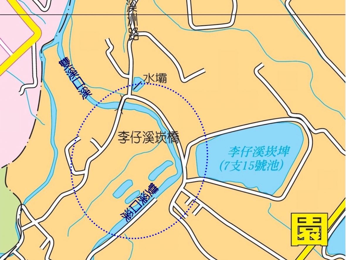 李仔溪崁械鬥事件主要戰場位置圖/圖片來源：桃園市大園區公所
