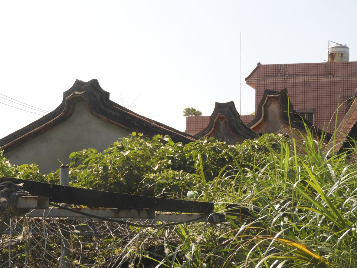  梁家屋脊的火形棟頭（林鑫咸攝，2023）