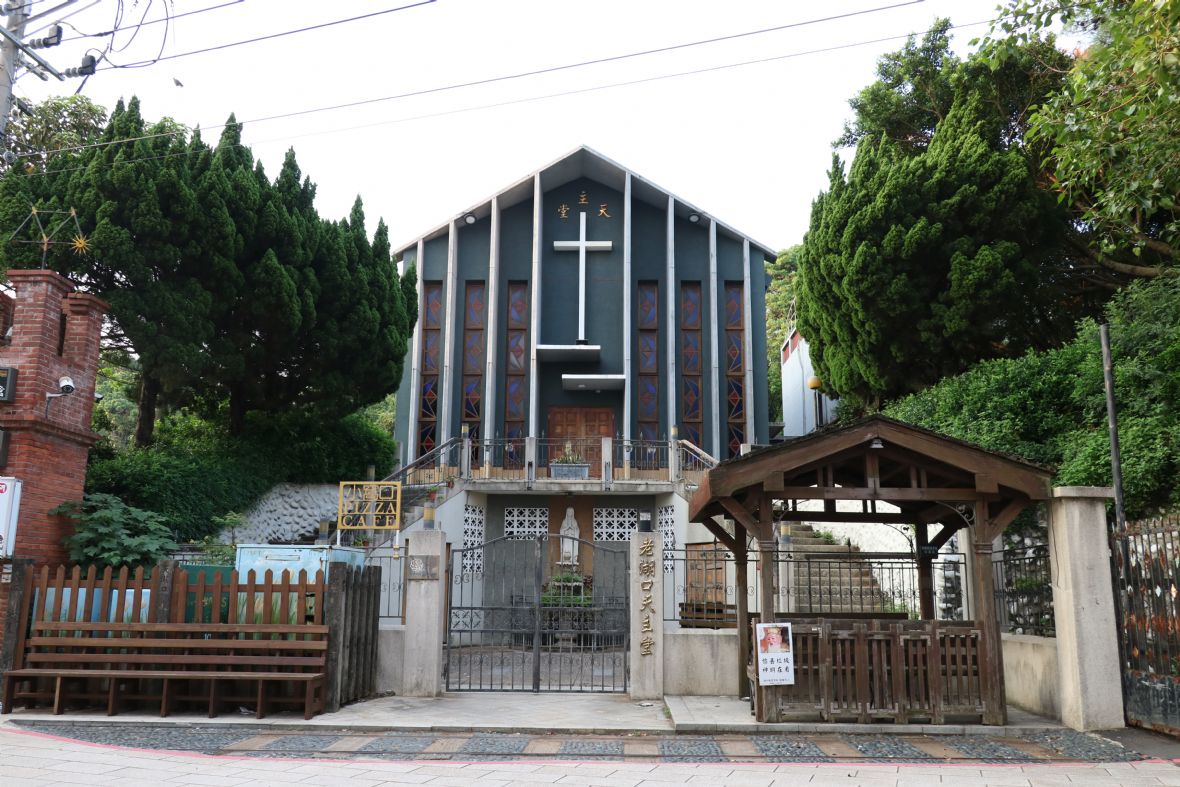 曾為大湖口火車站的老湖口天主堂