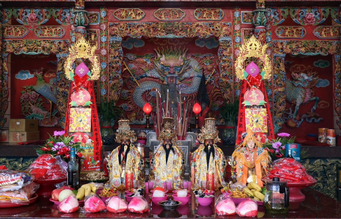 長嶺村長安福德宮恭迎湖口三元宮三界爺與祥喜宮註生娘娘來看戲