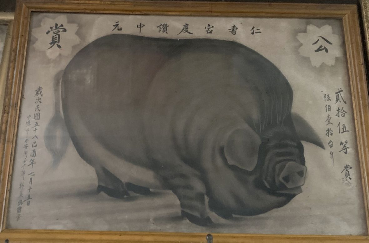 湯家獲頒的仁德宮公賞狀（林鑫咸攝，2024）