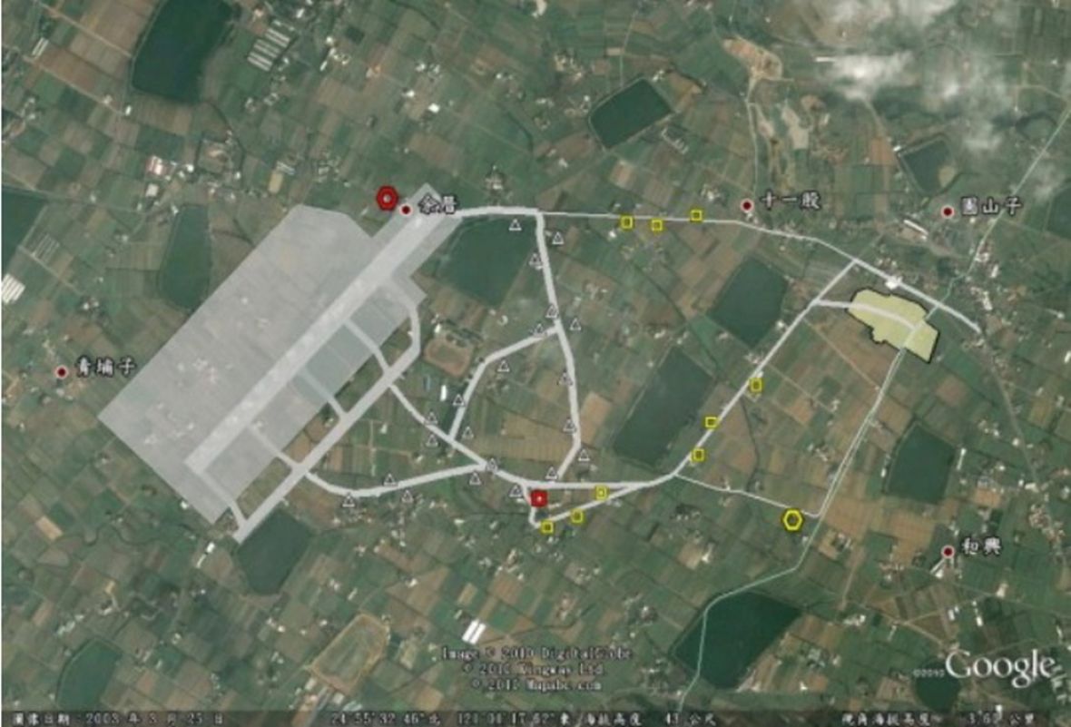 紅毛飛行場套繪圖（摘自TaiwanAirBlog網站）