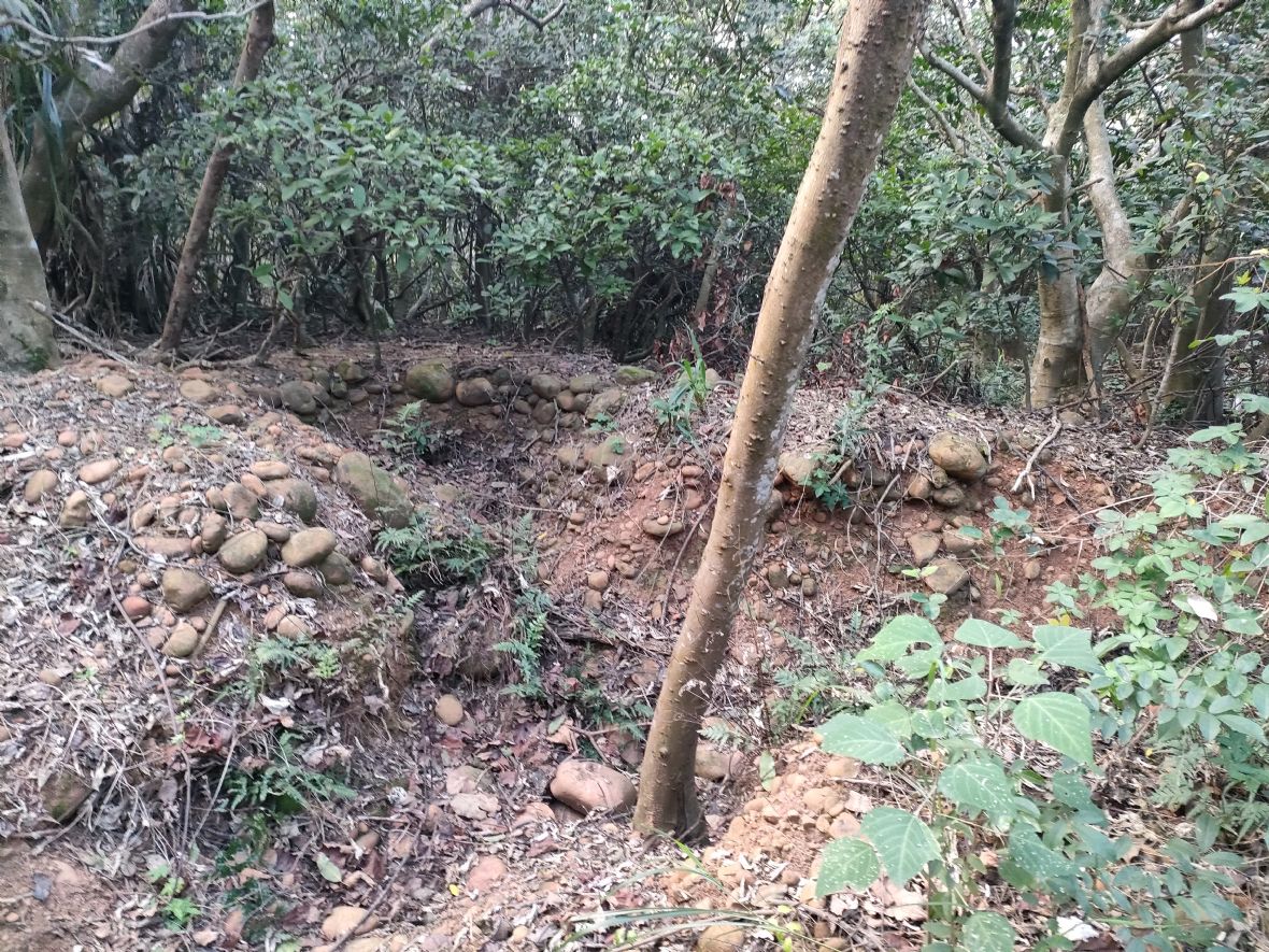 波羅汶圓山戰備道北側壕溝連接之射擊掩體