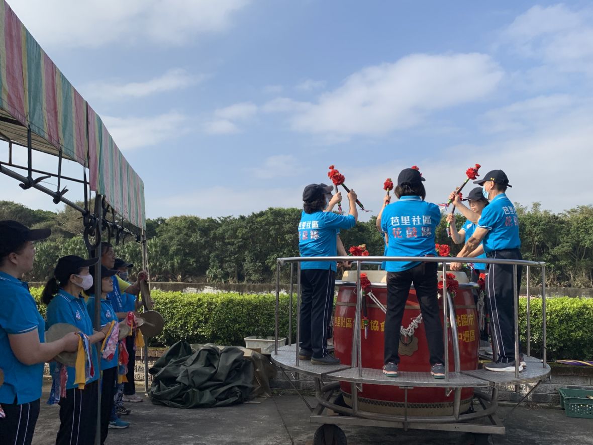 啟文宮媽祖戲慶典-社區花鼓隊起鼓(林鑫咸攝，2024)
